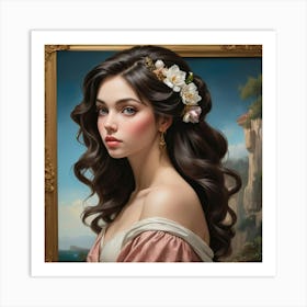 Portrait Of A Young Woman Art Print 1 Art Print