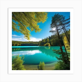 Lake In The Forest 2 Art Print