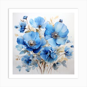 Blue Poppies 2 Art Print