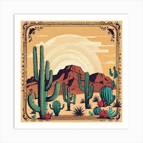 Cactus Desert Art Print