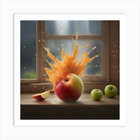 Apple Splash 2 Art Print