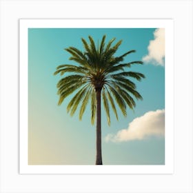 Palm Tree On The Beach Art Print