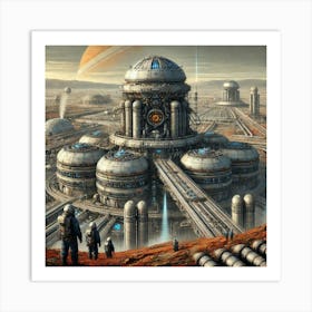 Venusian Enclave Terraforming Hubs Design Converted Art Print