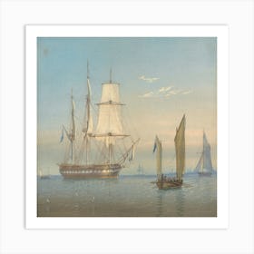 Ship In The Harbor Art Print