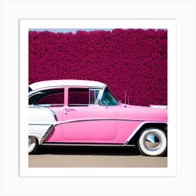 Pink Chevrolet 3 Art Print