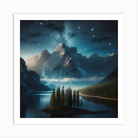 Night In The Mountains 3 Art Print