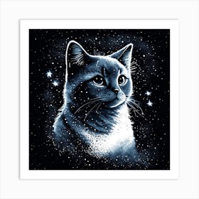 Cat In Space Art Print