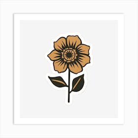 Flower Sticker 1 Art Print