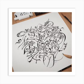 Calligraphy 3 Art Print