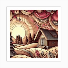 House in the forest 2 Art Print