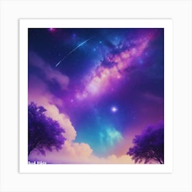 Starry Comet Canvas Art Print