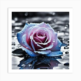 Rose In The Rain Art Print