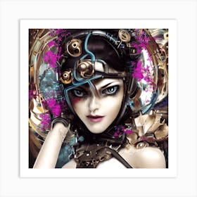 Steampunk Girl Art Print