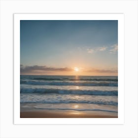 Sunset On The Beach Art Print