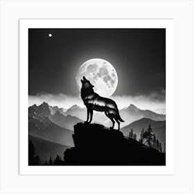 Howling Wolf Art Print