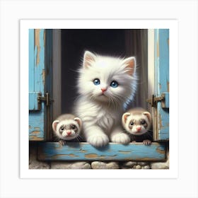 Ferrets 8 Art Print