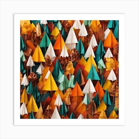 Origami Trees 1 Art Print