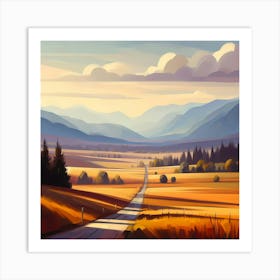 Landscape Painting 128 Art Print