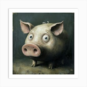 Pig With Big Eyes Art Print