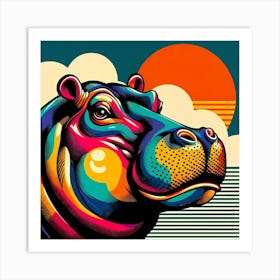 Hippo Art Print