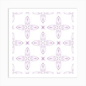 Old Citadel - French Countryside Ornament - Art Deco Cozy Neutal Softly Pattern - Purple Lilac Lavender 1 Art Print