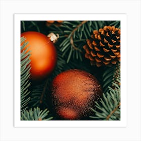 Christmas Ornaments 1 Art Print