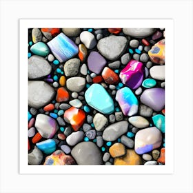 Pebbles Background Art Print