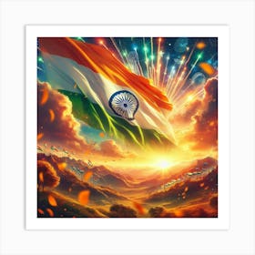 Indian Flag 2 Art Print