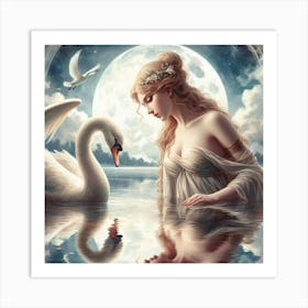 Swans 10 Art Print
