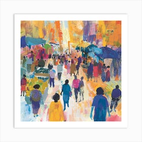 Market Stalls Art Print