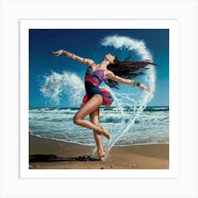 Dancer On The Beach 2 Art Print