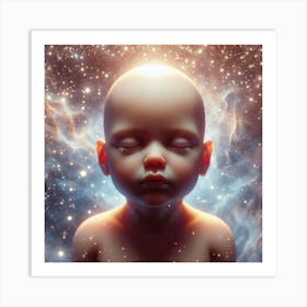 Baby In Space Art Print