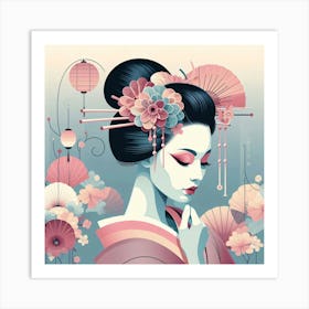 Japan Geisha Visual 76 Art Print