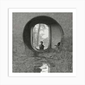 Child In A Window Art Print