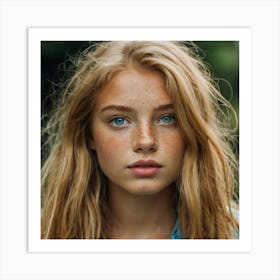 Freckled Girl Art Print