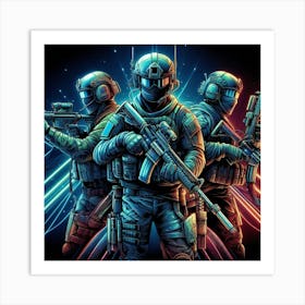 Snipers In Action Art Print