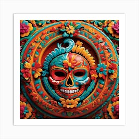 Day Of The Dead Skull 134 Art Print