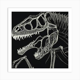 T-Rex Skeleton 1 Art Print