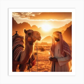 Bedouin With Camel Art Print