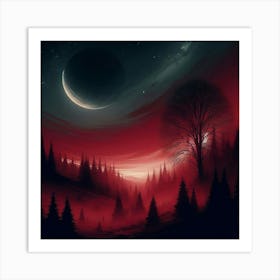 Night In The Forest 5 Art Print