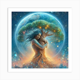 Embracing Earth Art Print