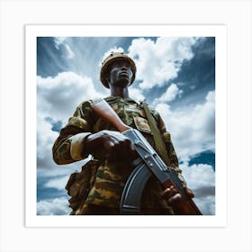 Soldier In Uniform Art Print