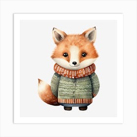 Fox In Sweater 5 Art Print