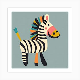 Charming Illustration Zebra 3 Art Print
