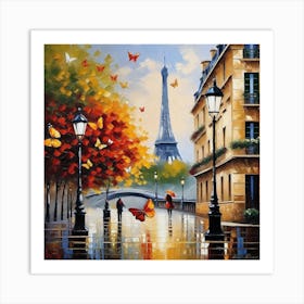 Paris In The Rain 6 Art Print