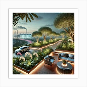 Rooftop Garden Art Print