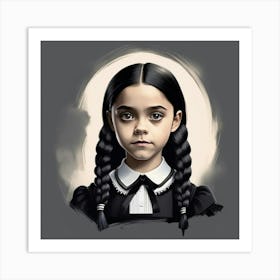 Wednesday Adams Portrait 1 Art Print