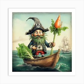 Pirates And Vegetables Art Print