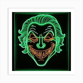 Joker Neon Sign 1 Art Print