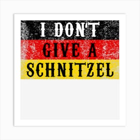 Funny Schnitzel Oktoberfes German Flag Gift Art Print